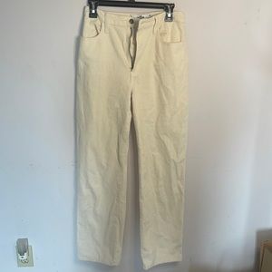 Cream colored corduroy pants